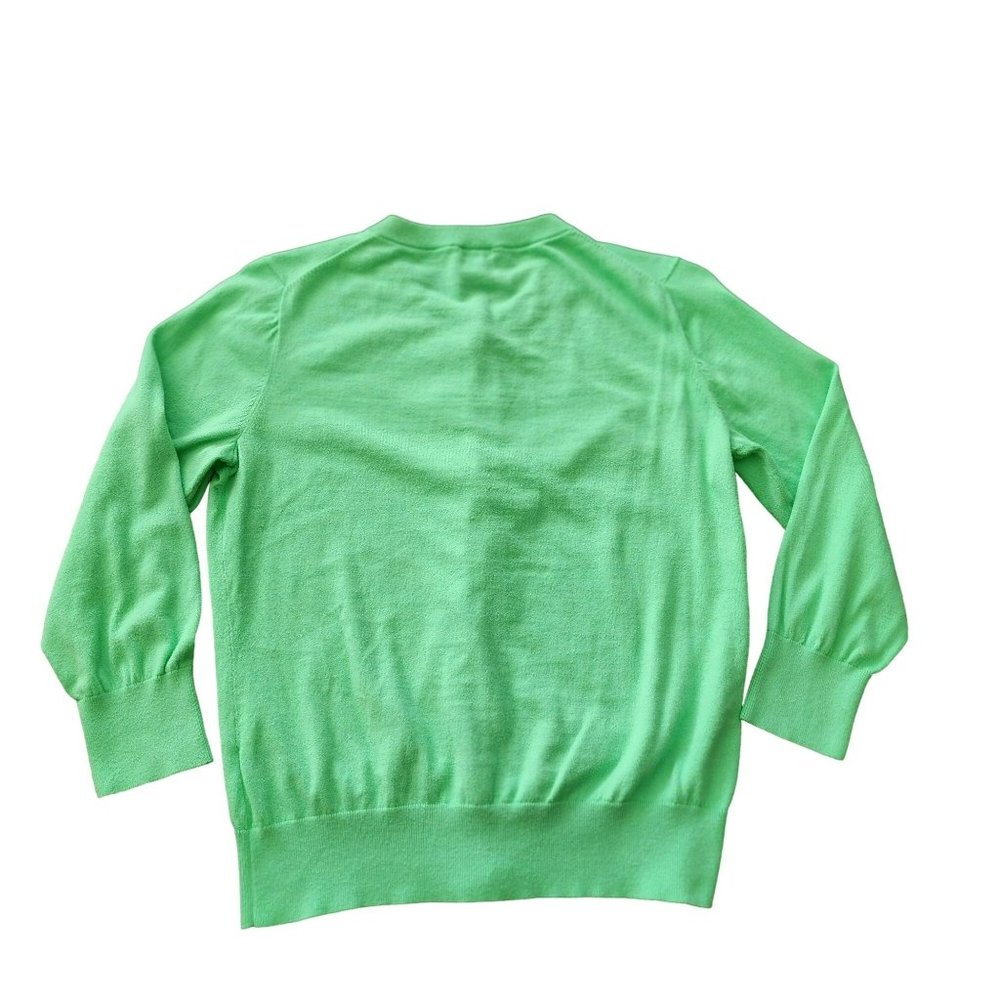 J Crew Clare Cardigan Green Sweater Size Large - Picture 3 of 15